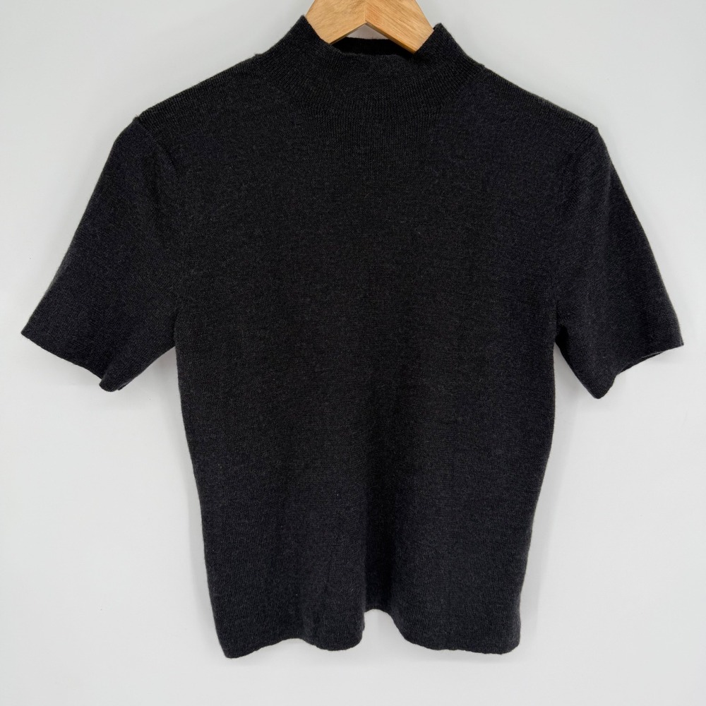 Pendleton Womens Sweater Charcoal Gray 100% Merino Wool Heritage Quiet Luxury M
